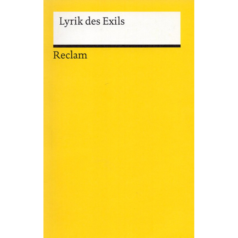 Lyrik des Exils [Poetry of Exile]