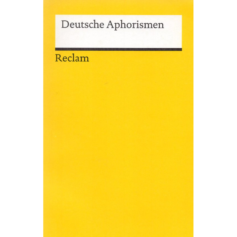 Deutsche Aphorismen [German Aphorisms]