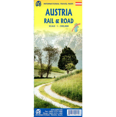 Austria. Rail & Road Travel Map. 1:380000