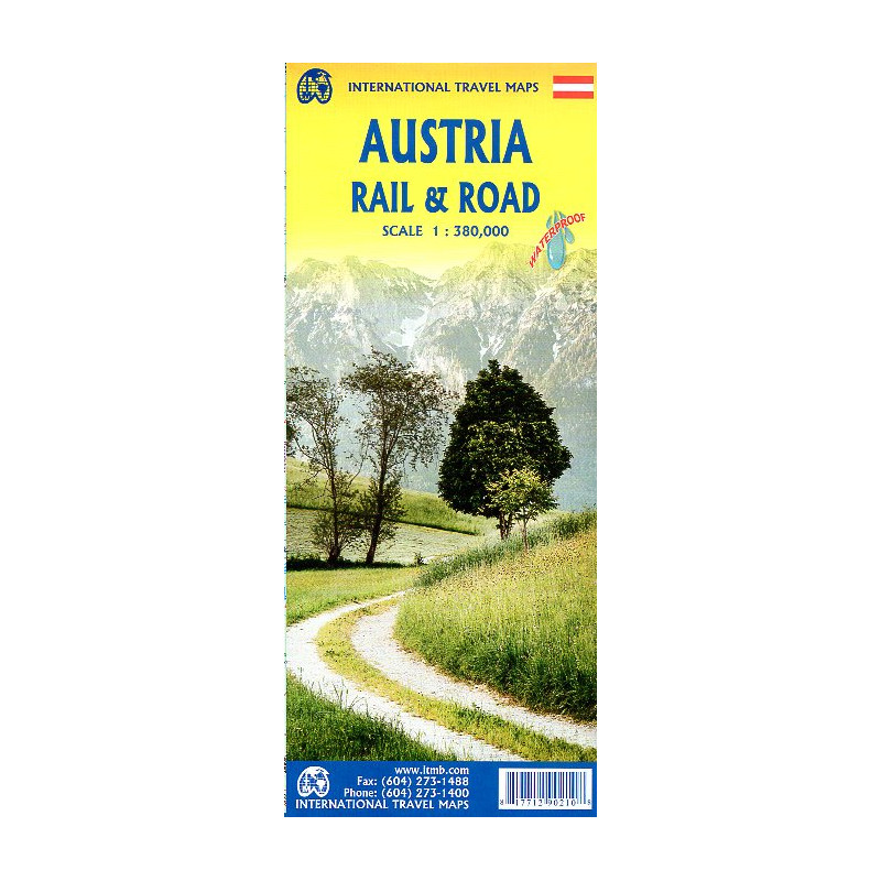Austria. Rail & Road Travel Map. 1:380000