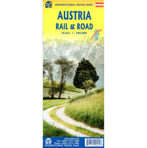 Austria. Rail & Road Travel Map. 1:380000