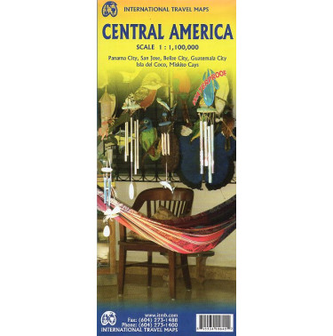 Central America. Travel Map. 1:1100000