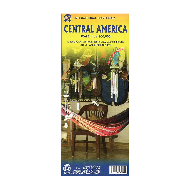 Central America. Travel Map. 1:1100000