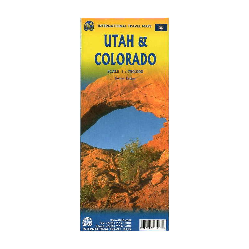 Colorado & Utah. Travel Map 1:750000
