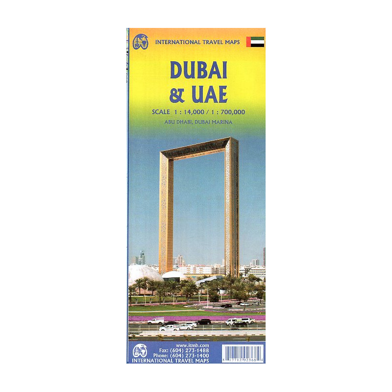 Dubai & UAE. Travel Map. 1:14000 and 1:700000