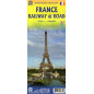 France. Railway and Road. Travel Maps. 1:1000000