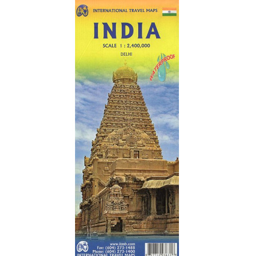 India. Travel Map. 1:2400000. Waterproof