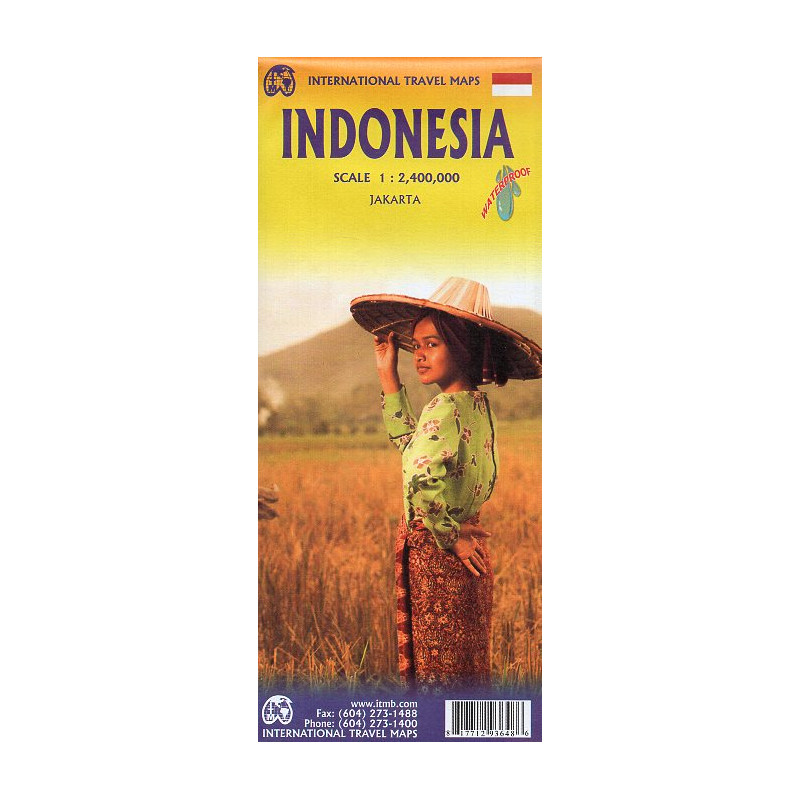 Indonesia. Travel Map. 1:2400000. Waterproof