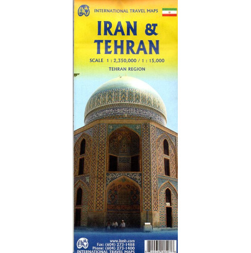 Iran and Teheran. Travel Map. 1:2350000. 1:150000