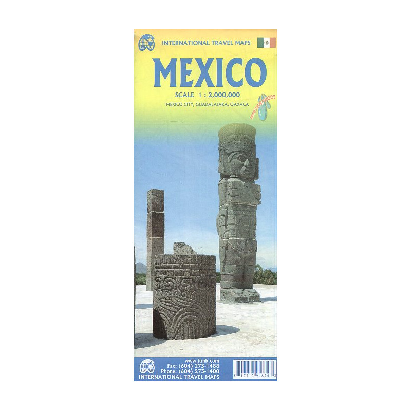 Mexico. Travel Map. 1:2000000. Waterproof.