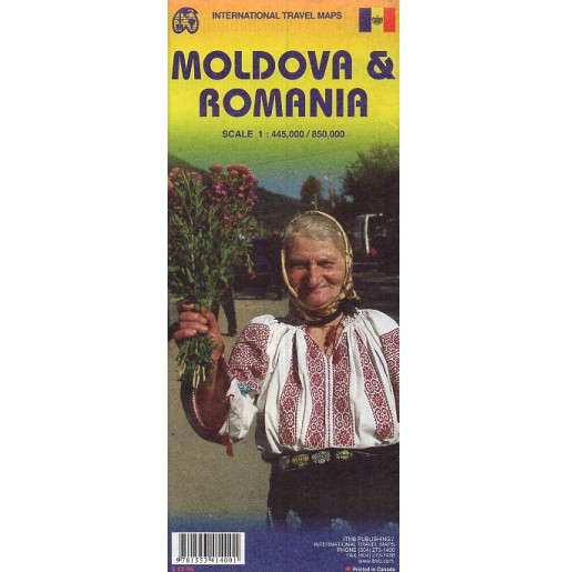 Moldova & Romania. Travel Map. 1:445000. 1:850000