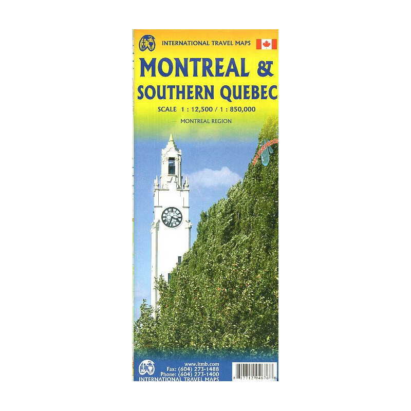 Montreal & Southern Quebec. Travel Map. 1:12500. 1:850000
