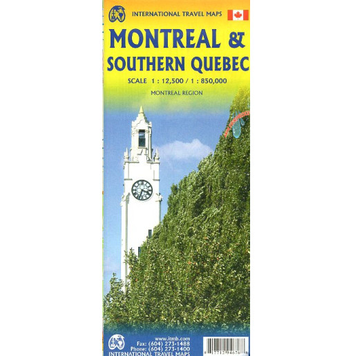 Montreal & Southern Quebec. Travel Map. 1:12500. 1:850000