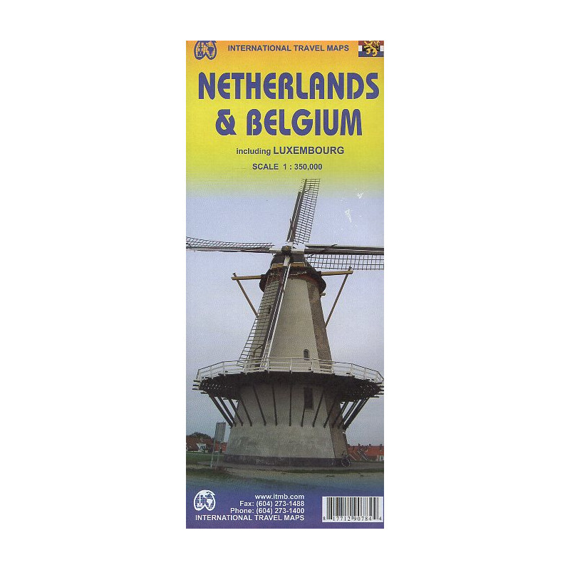 Netherlands & Belgium Luxembourg. Travel Map. 1:350000