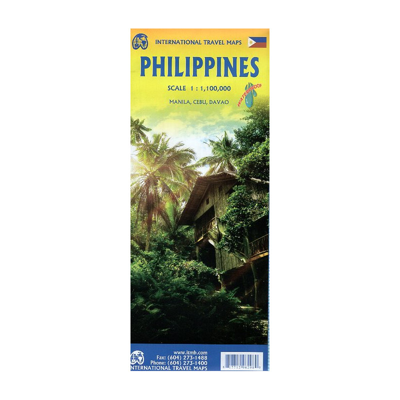 Philippines. Travel Map. 1:1100000. Waterproof