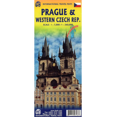 Prague & Western Czech Republic. Travel Map. 1:7000. 1:360000. Waterproof