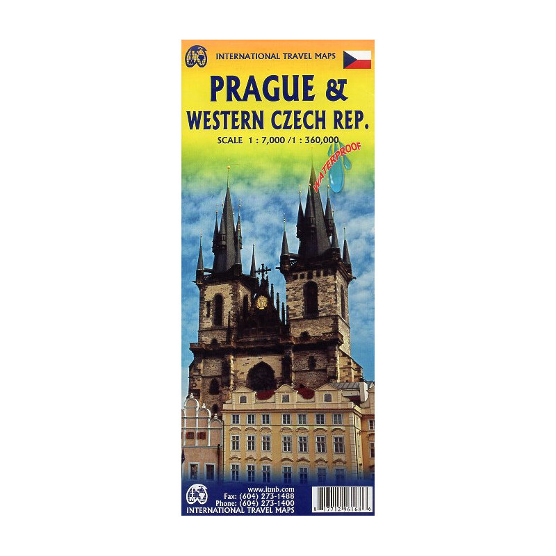 Prague & Western Czech Republic. Travel Map. 1:7000. 1:360000. Waterproof