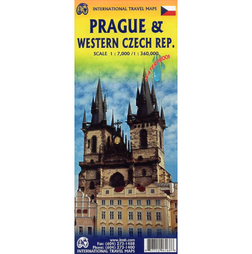 Prague & Western Czech Republic. Travel Map. 1:7000. 1:360000. Waterproof