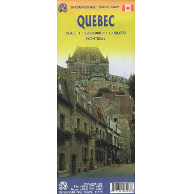 Quebec. Travel Map. 1:1620000. 1:1150000