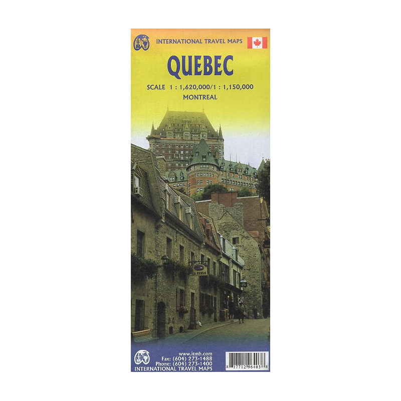 Quebec. Travel Map. 1:1620000. 1:1150000