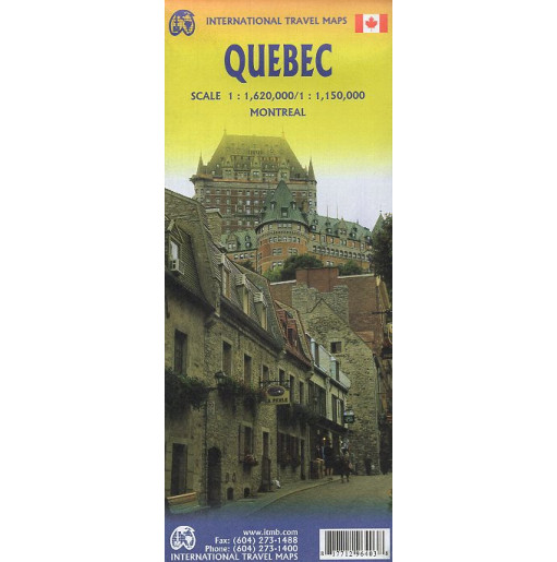 Quebec. Travel Map. 1:1620000. 1:1150000