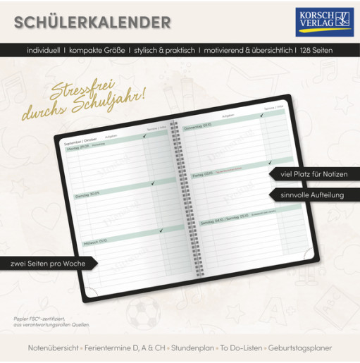 Schülerkalender Schlaf 2025/2026