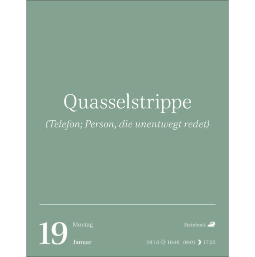 Duden Vergessene Wortschätze Tagesabreißkalender 2026 [Duden Forgotten Vocabulary Daily Tear-Off Calendar 2026]