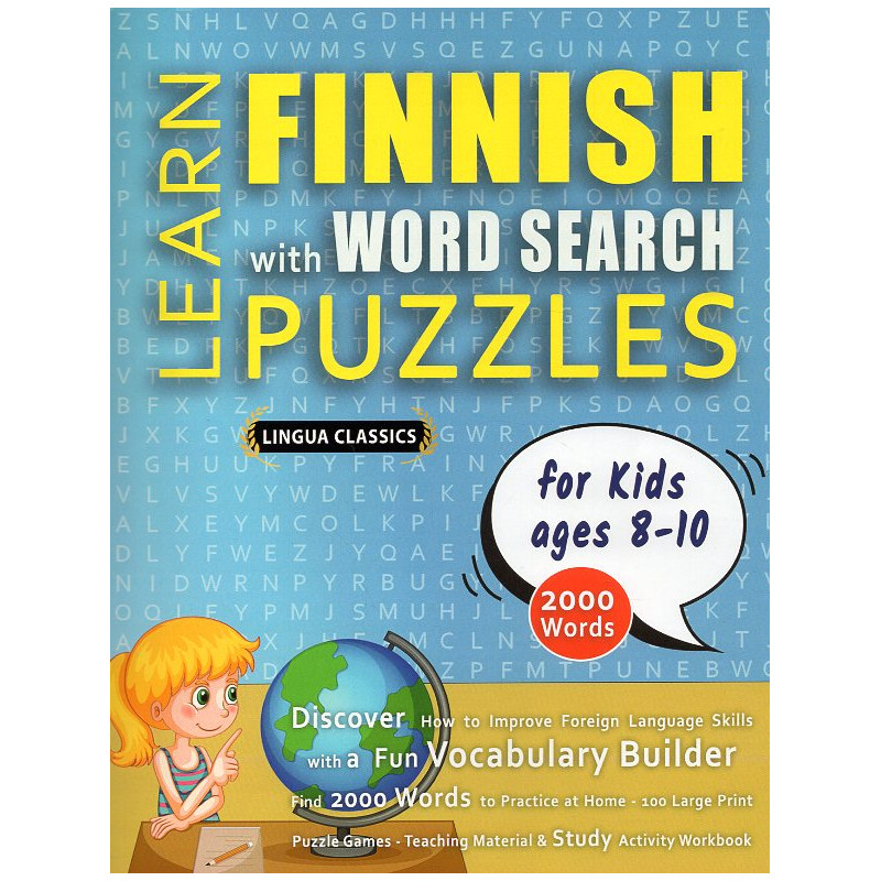 Learn Finnish With Word Search Puzzles For Kids 8 - 10